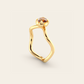 The Curve Ring with Spessartite Garnet in 18k Yellow Gold
