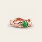 The Smooth Curve Ring with Tsavorite Garnet in 18k Rose Gold