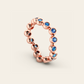 The Eternity Curve Ring with Blue Sapphires in 18k Rose Gold