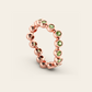The Eternity Curve Ring with Demantoid Garnets in 18k Rose Gold