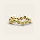 The Eternity Curve Ring with Demantoid Garnets in 18k Yellow Gold