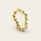 The Eternity Curve Ring with Demantoid Garnets in 18k Yellow Gold