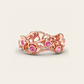 Cracked Earth Ring with Pink Sapphires in 18k Rose Gold