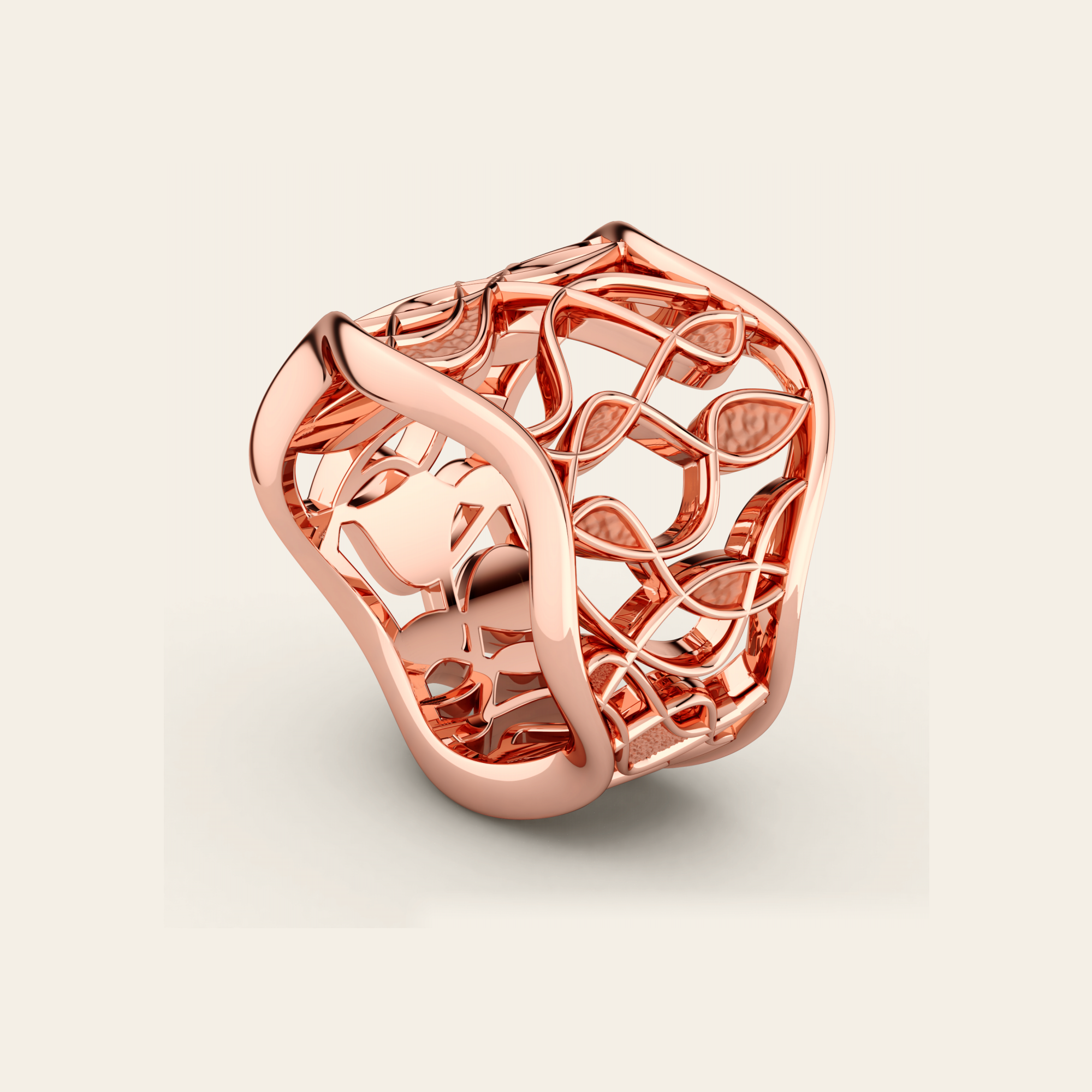 Sweeping Cascade Ring in 18k Rose Gold