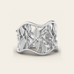Sweeping Cascade Ring in 18k White Gold