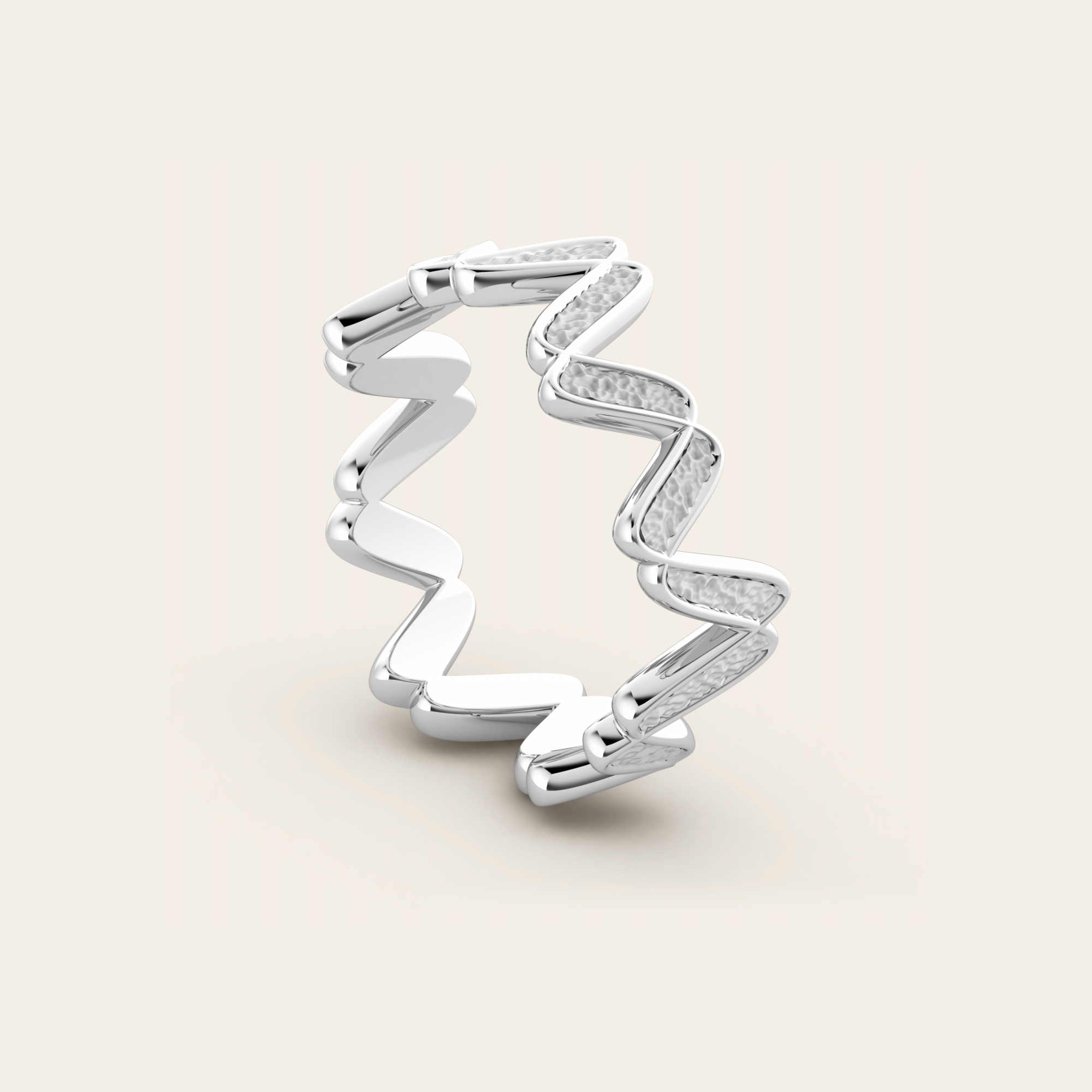 Single Cadence Ring in 18k White Gold