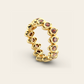 Double Cadence Eternity Ring with Spessartite Garnets in 18k Yellow Gold